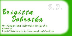 brigitta dobrotka business card